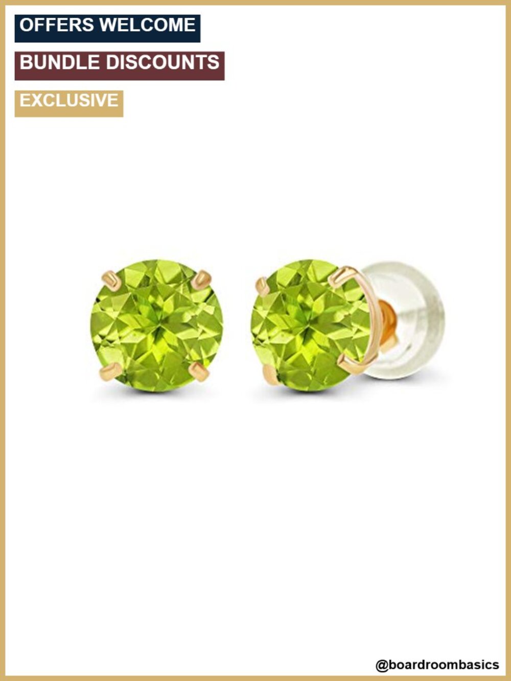 14K Solid Gold 6mm Round Gemstone Birthstone Prong Set Stud Earrings